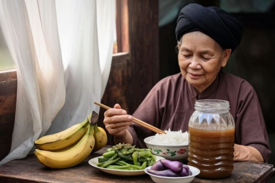 Hũ  mắm cáy của bà