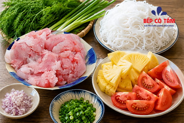 nguyên liệu nấu bún chả cá thác lác