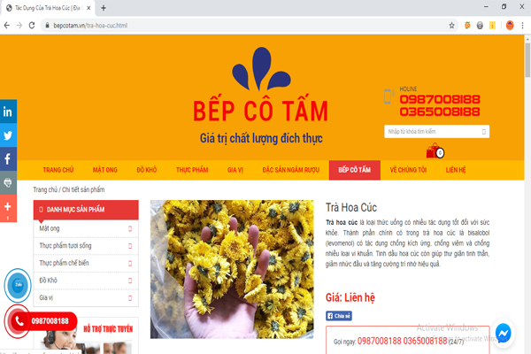 mua trà hoa cúc ở đâu